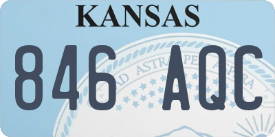 KS license plate 846AQC