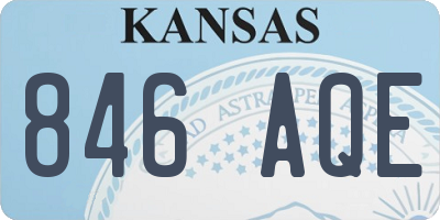 KS license plate 846AQE