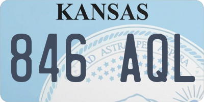 KS license plate 846AQL
