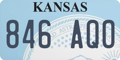 KS license plate 846AQO