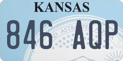 KS license plate 846AQP