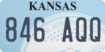KS license plate 846AQQ