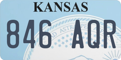 KS license plate 846AQR