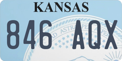 KS license plate 846AQX