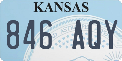 KS license plate 846AQY