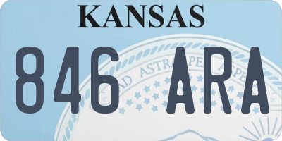 KS license plate 846ARA