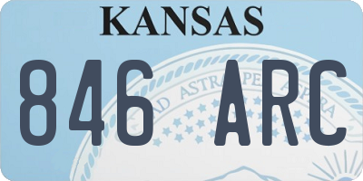 KS license plate 846ARC