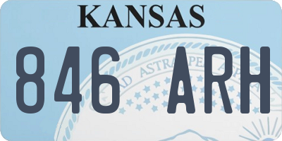 KS license plate 846ARH