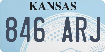 KS license plate 846ARJ