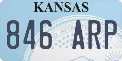 KS license plate 846ARP