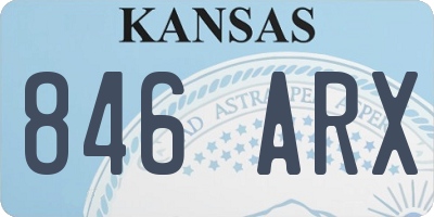 KS license plate 846ARX