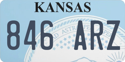 KS license plate 846ARZ