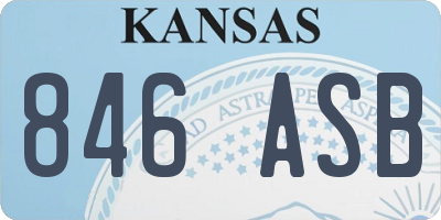 KS license plate 846ASB