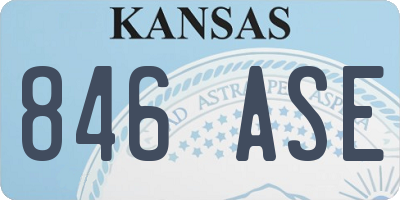 KS license plate 846ASE