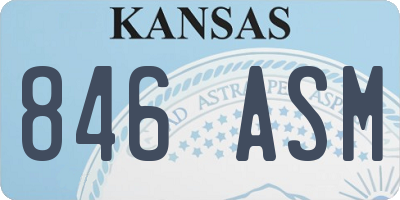 KS license plate 846ASM