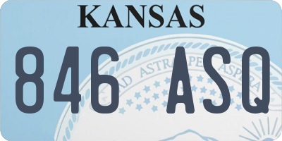 KS license plate 846ASQ