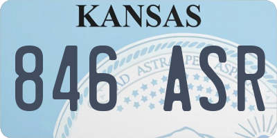 KS license plate 846ASR