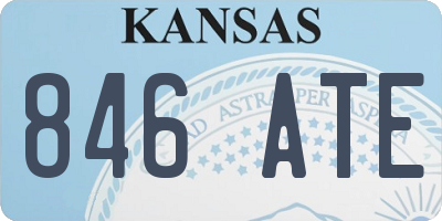 KS license plate 846ATE