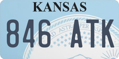 KS license plate 846ATK