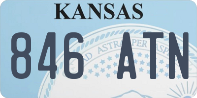 KS license plate 846ATN