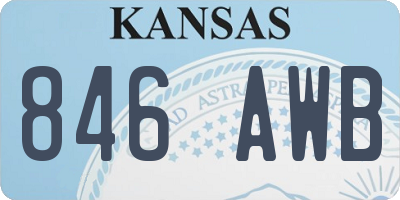 KS license plate 846AWB