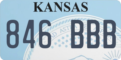 KS license plate 846BBB
