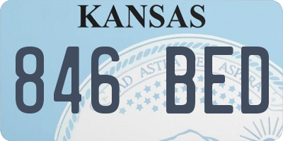 KS license plate 846BED