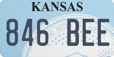 KS license plate 846BEE