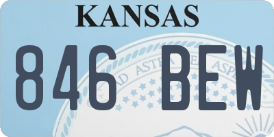 KS license plate 846BEW