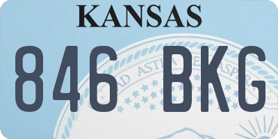KS license plate 846BKG