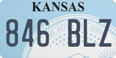 KS license plate 846BLZ