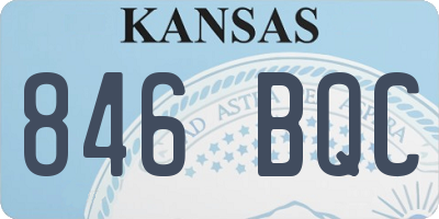 KS license plate 846BQC