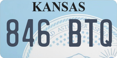 KS license plate 846BTQ