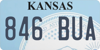 KS license plate 846BUA