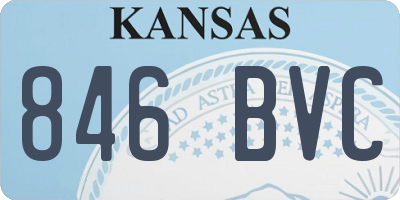 KS license plate 846BVC