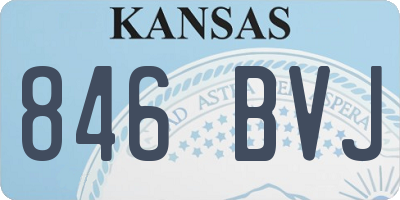 KS license plate 846BVJ