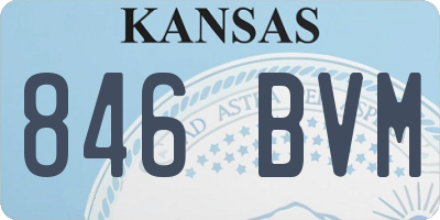 KS license plate 846BVM