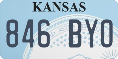 KS license plate 846BYO