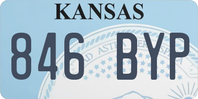 KS license plate 846BYP