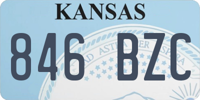 KS license plate 846BZC