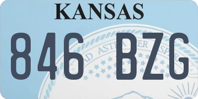 KS license plate 846BZG