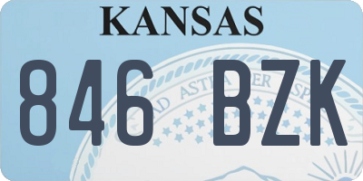 KS license plate 846BZK