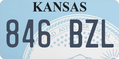KS license plate 846BZL
