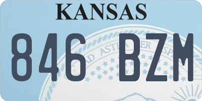 KS license plate 846BZM