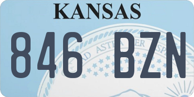 KS license plate 846BZN