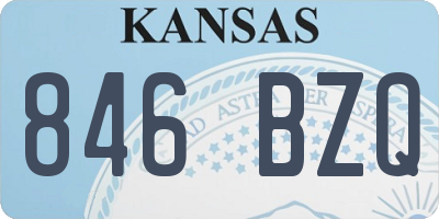 KS license plate 846BZQ