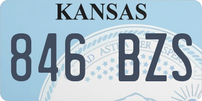 KS license plate 846BZS