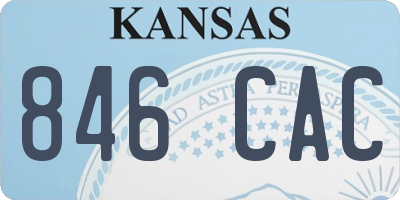 KS license plate 846CAC