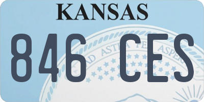 KS license plate 846CES