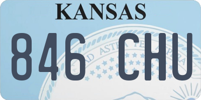 KS license plate 846CHU